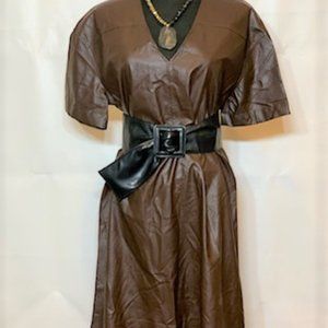 Faux Leather Dress